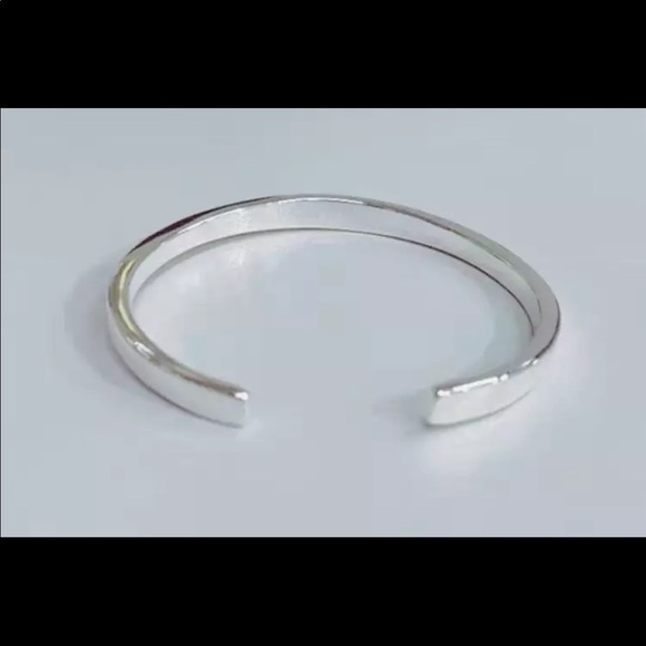 New Sterling Silver Simple Cuff Bracelet - Picture 5 of 13
